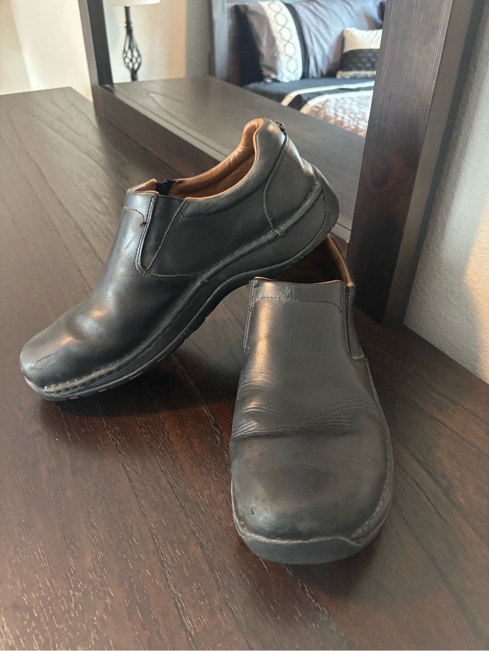 Red Wing 8700 Black Leather Slip On Work Shoes Mens 12 E2 Wide